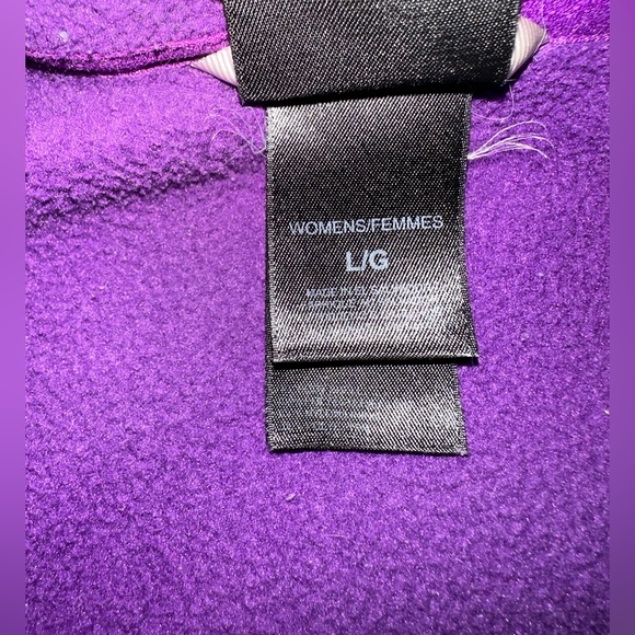 North Face purple full zip fleece jacket size L - Picture 7 of 10